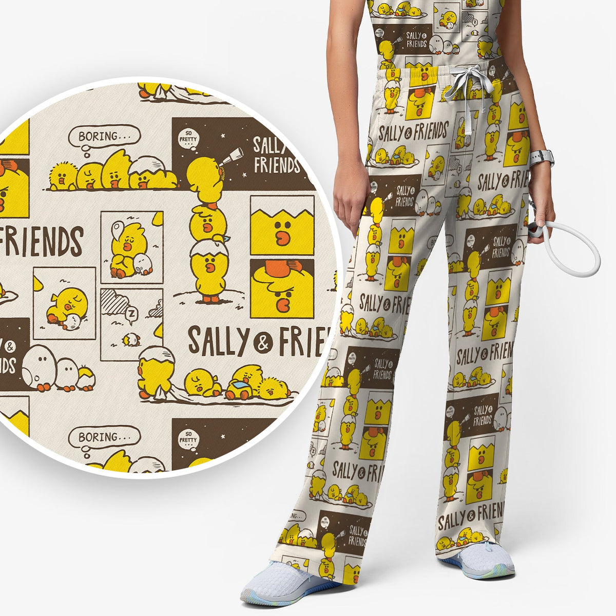 Chick Comic Nurse Scrub Set