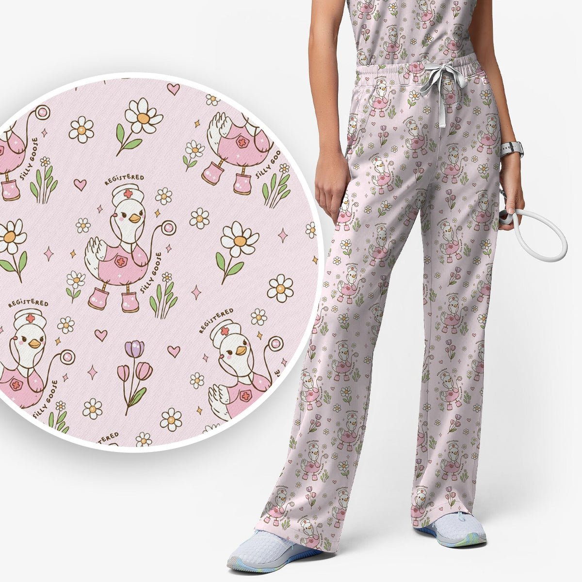 Goose Daisy Nurse Scrub Set
