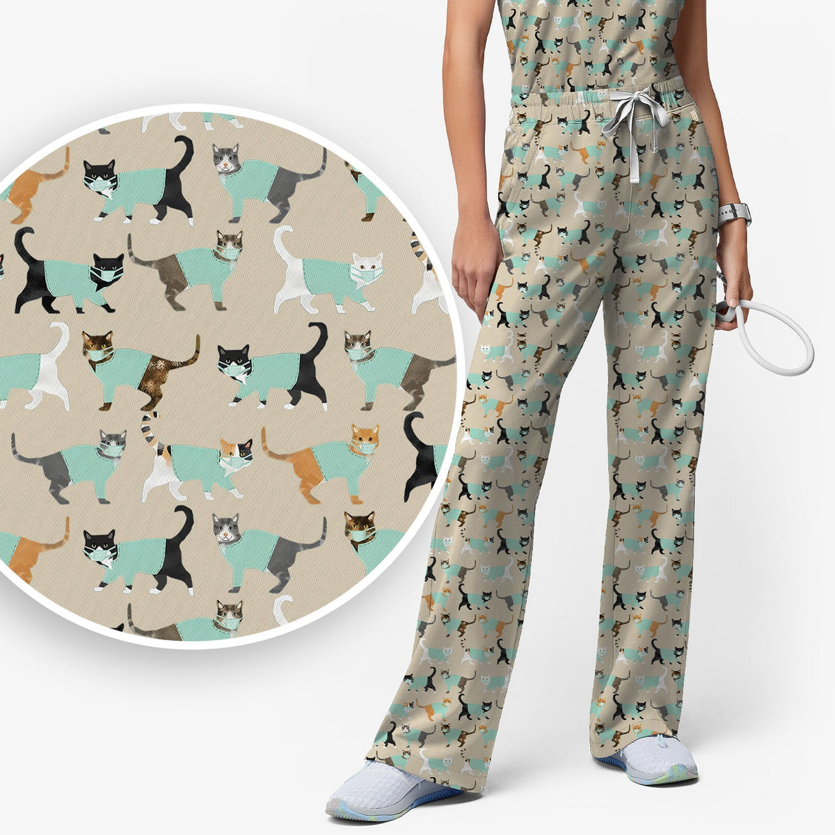 Cat Nurse Scrub Set