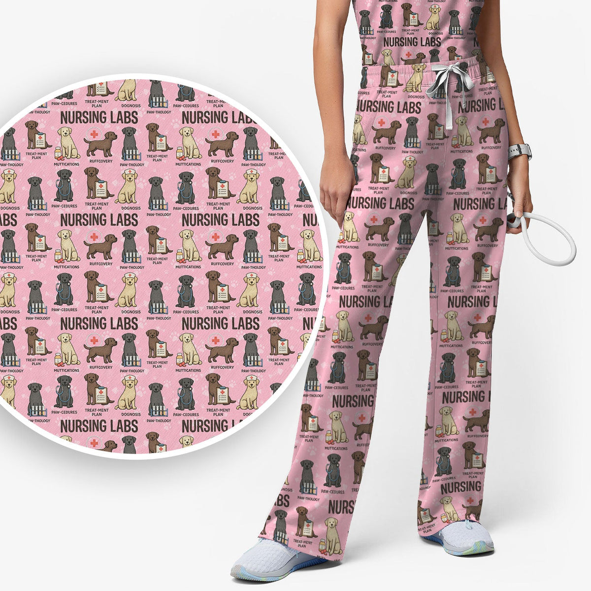 Lab Dog Nurse Scrub Set