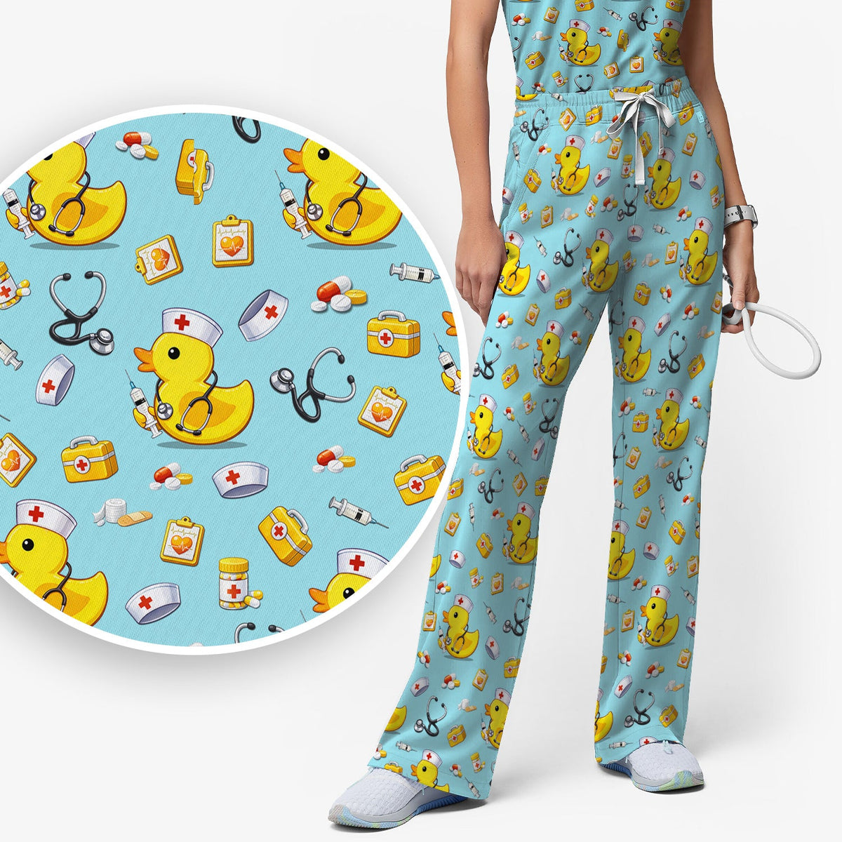Medical Duck Nurse Scrub Set
