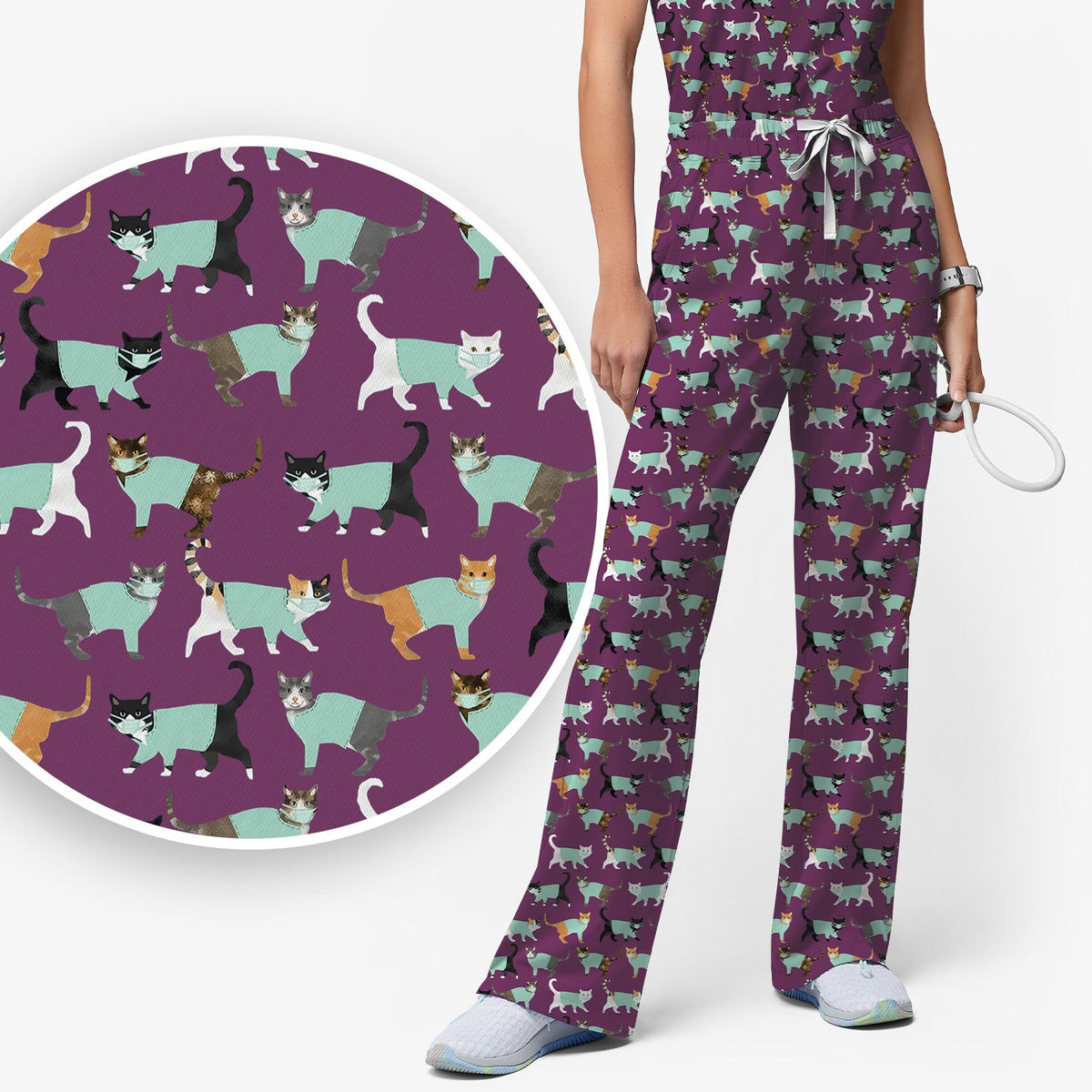 Cat Nurse Scrub Set