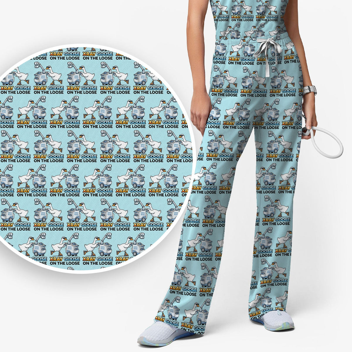 Xray Goose On The Loose Nurse Scrub Set