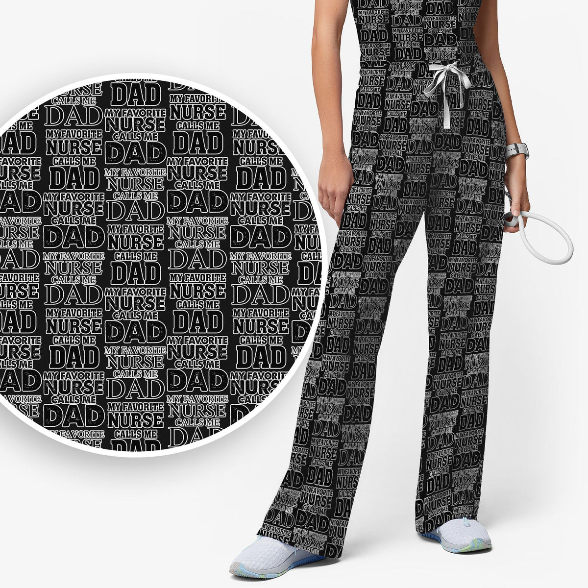 Favorite Nurse Calls Dad Scrub Set