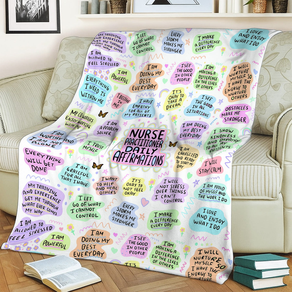 Affirmation Empowering Quotes Nurse Blanket