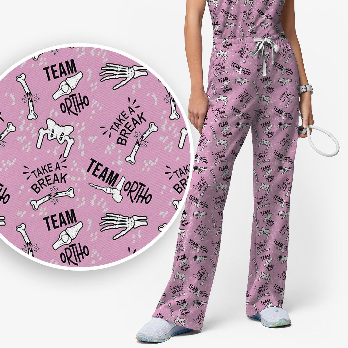 Team Ortho Bone Joint Nurse Scrub Set