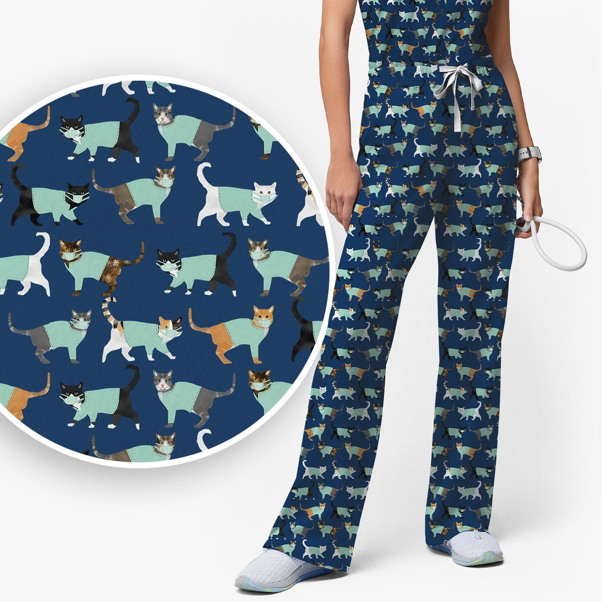 Cat Nurse Scrub Set