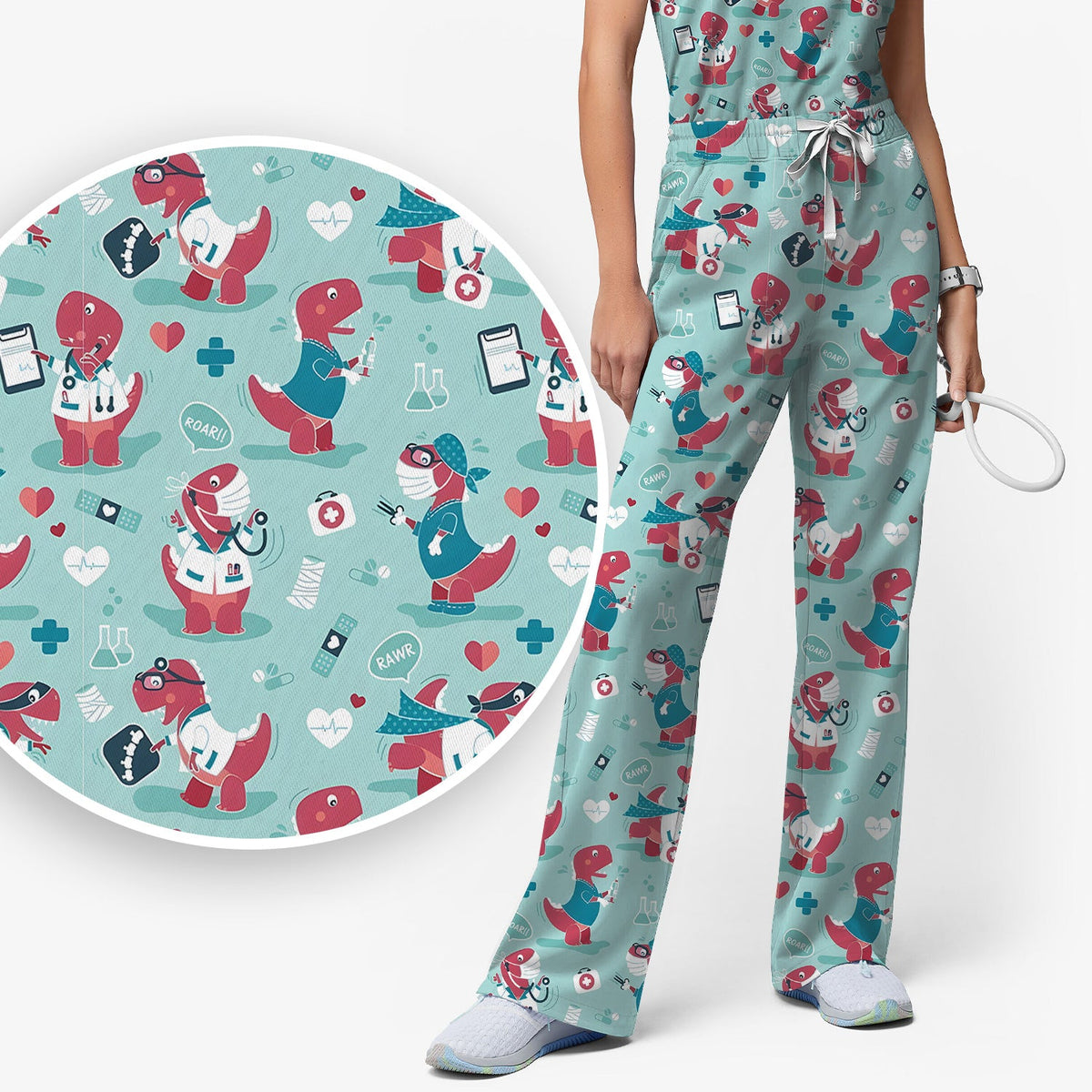 Dinosaur Doctor Nurse Scrub Set