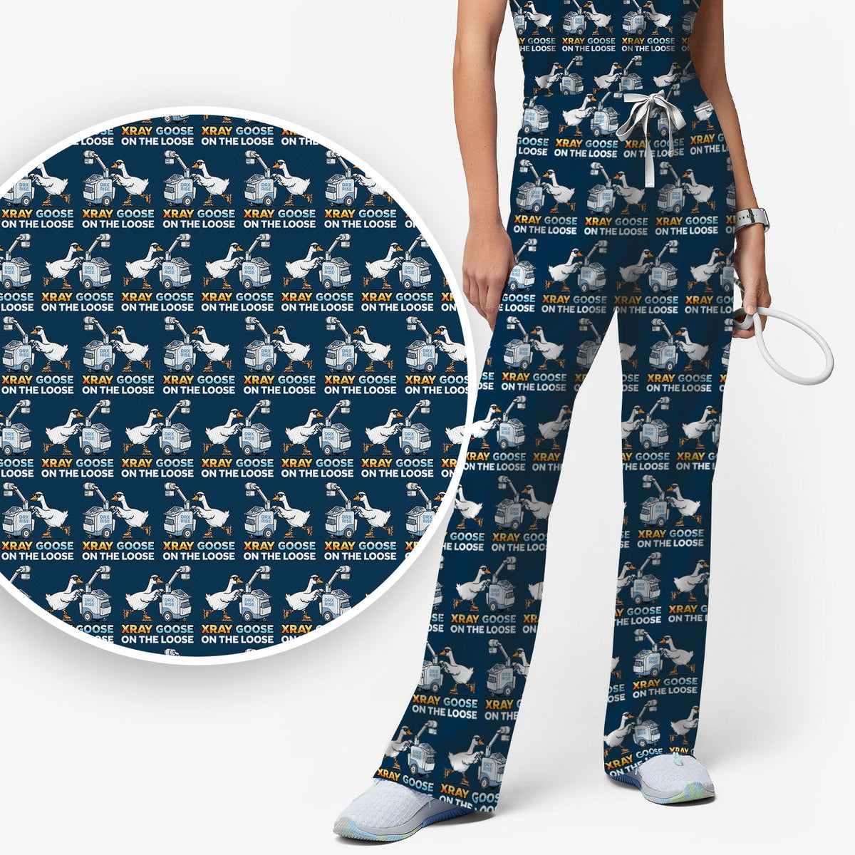 Xray Goose On The Loose Nurse Scrub Set
