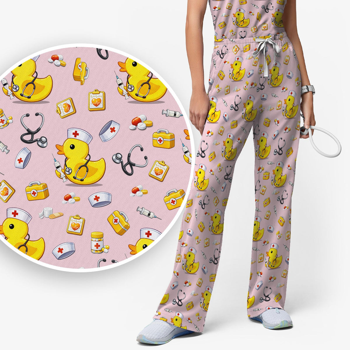 Medical Duck Nurse Scrub Set