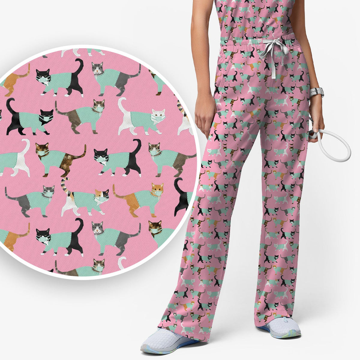 Cat Nurse Scrub Set