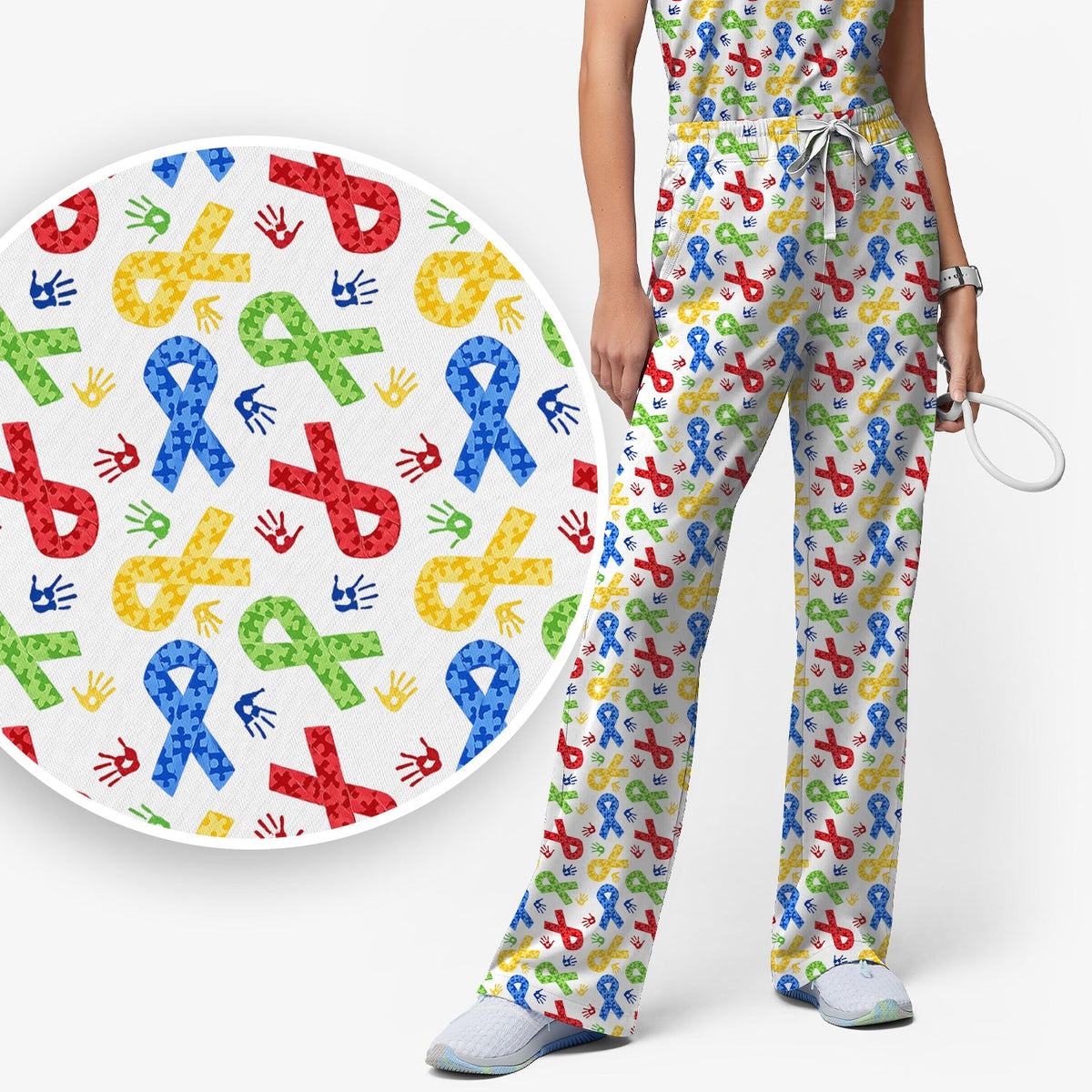 Ribbon Nurse Scrub Set