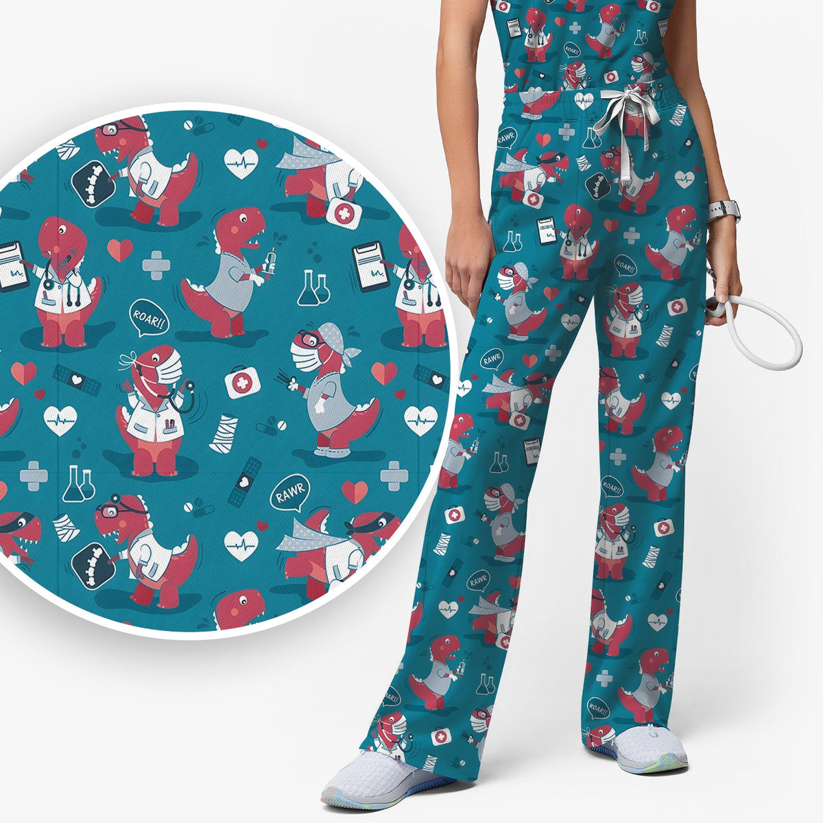 Dinosaur Doctor Nurse Scrub Set