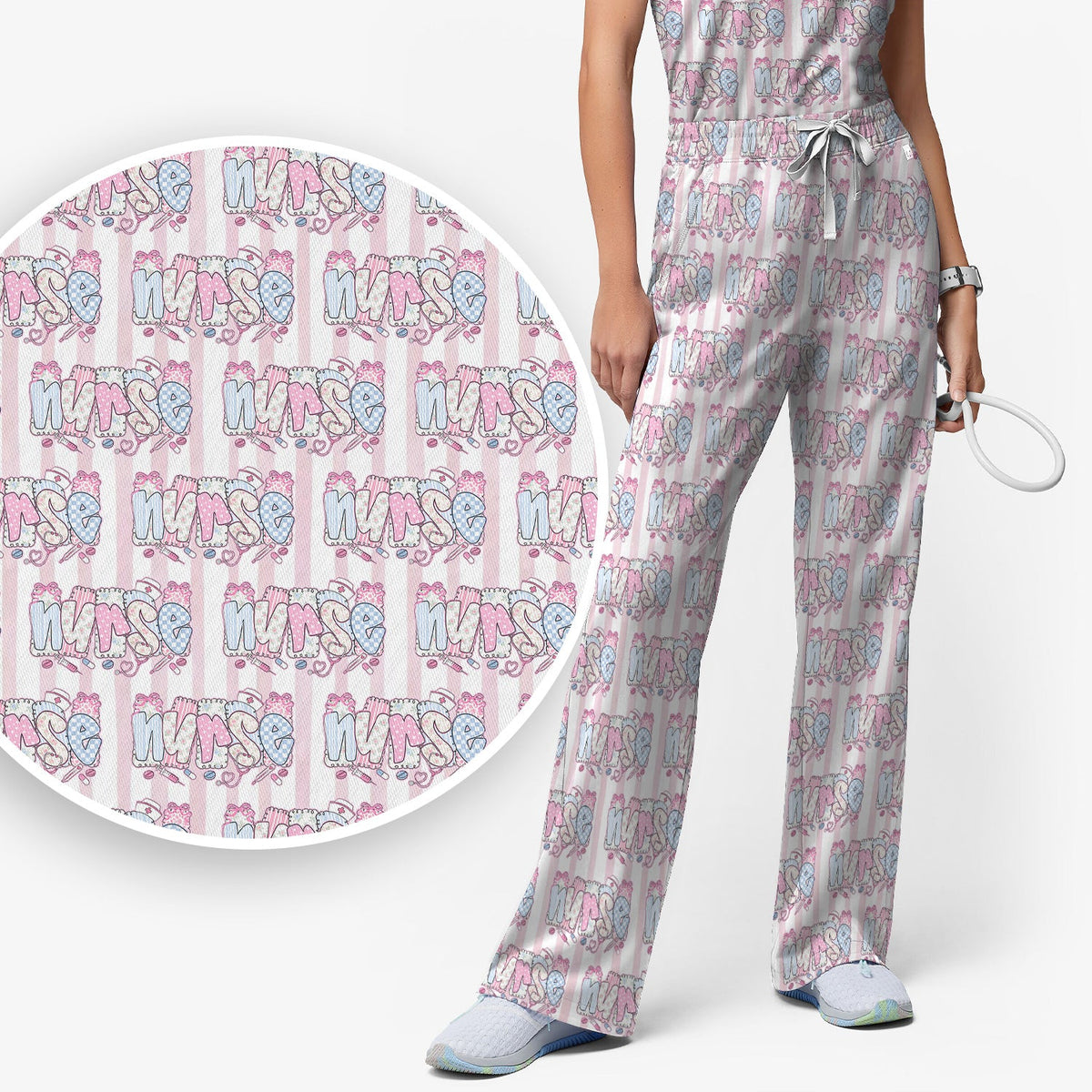 Pastel Nurse Scrub Set
