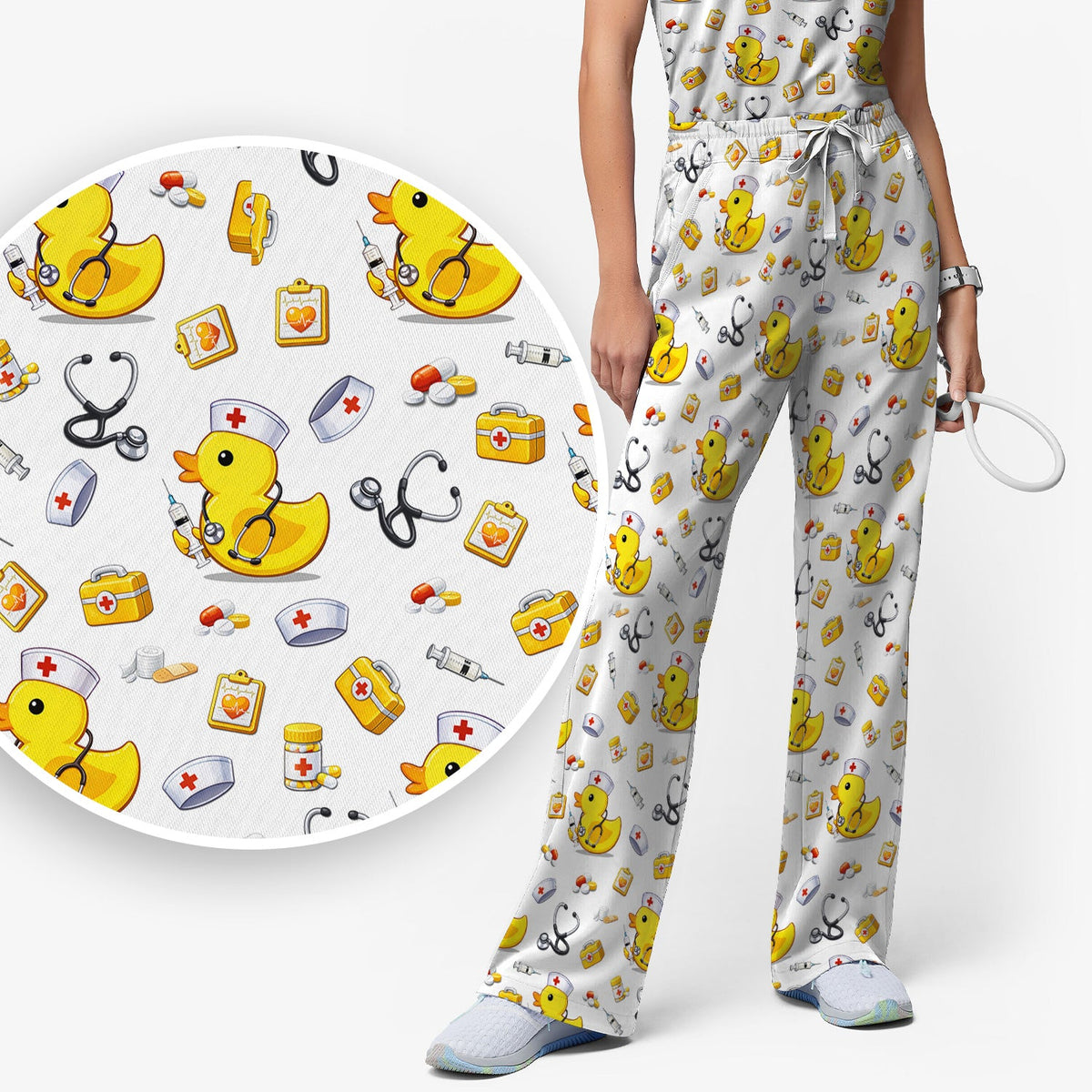 Medical Duck Nurse Scrub Set