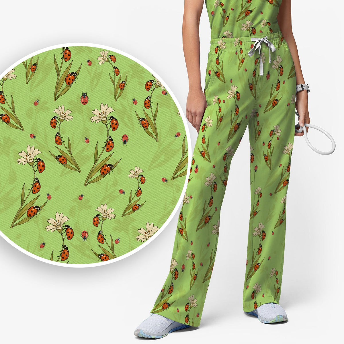 Fresh Daisy Ladybug Garden Nurse Scrub Set