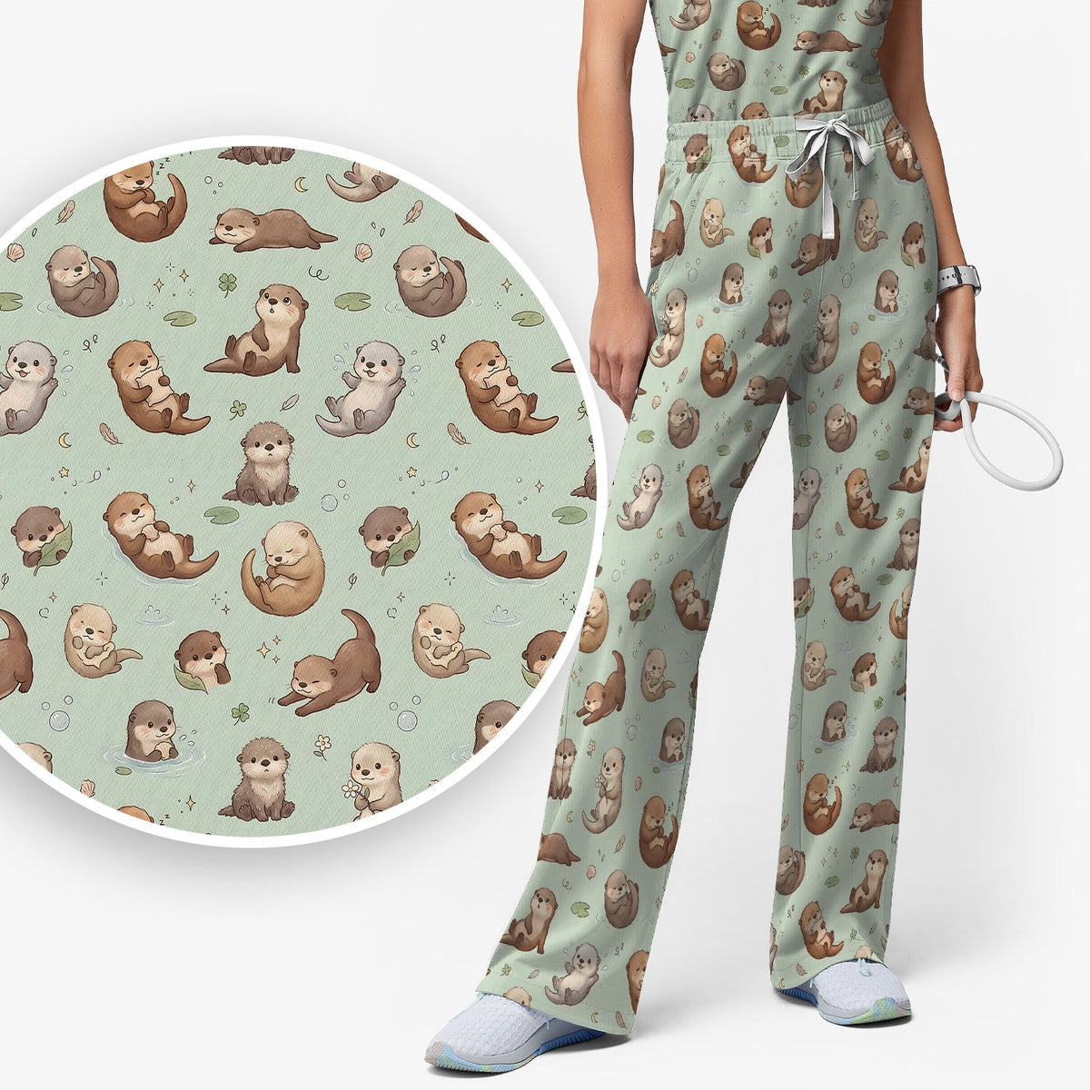 Otter Nurse Scrub Set