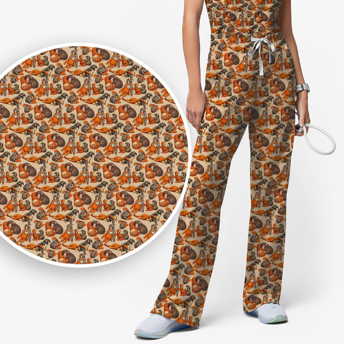 Funny Baby Monkeys Nurse Scrub Set