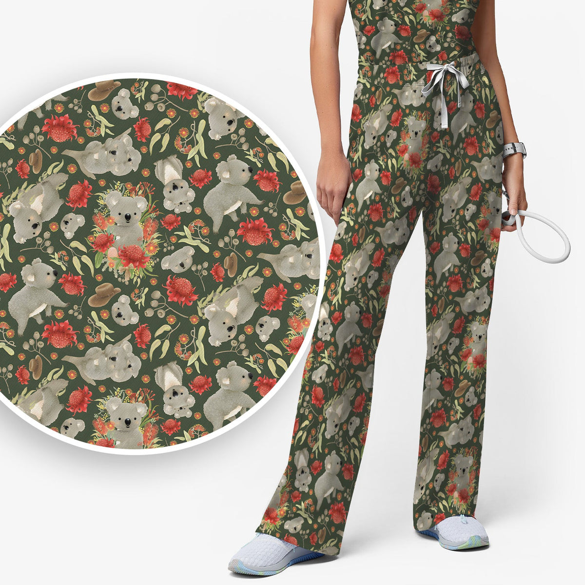 Koala Wildflower Nurse Scrub Set