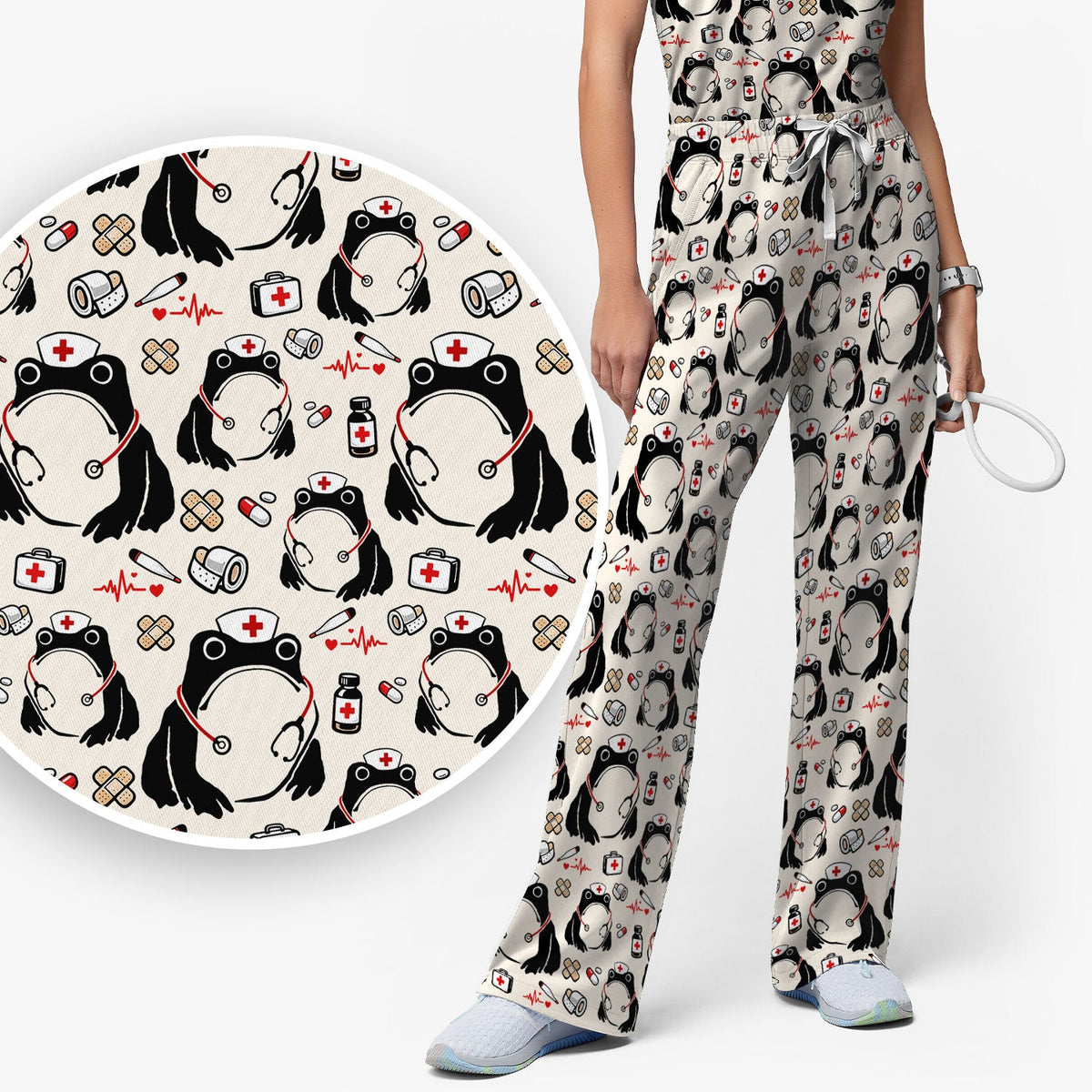 Frog Medical Nurse Scrub Set