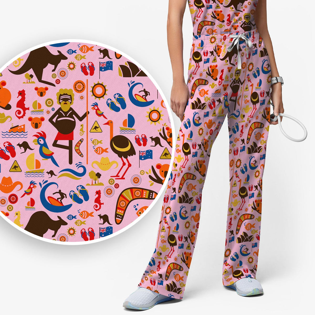 Indigenous Inspired Icon Nurse Scrub Set