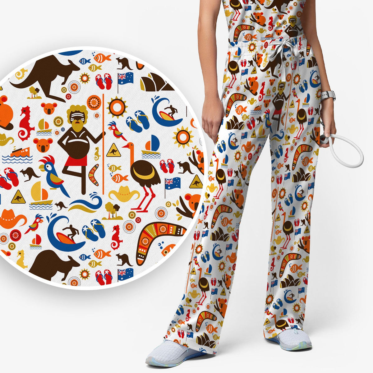 Indigenous Inspired Icon Nurse Scrub Set