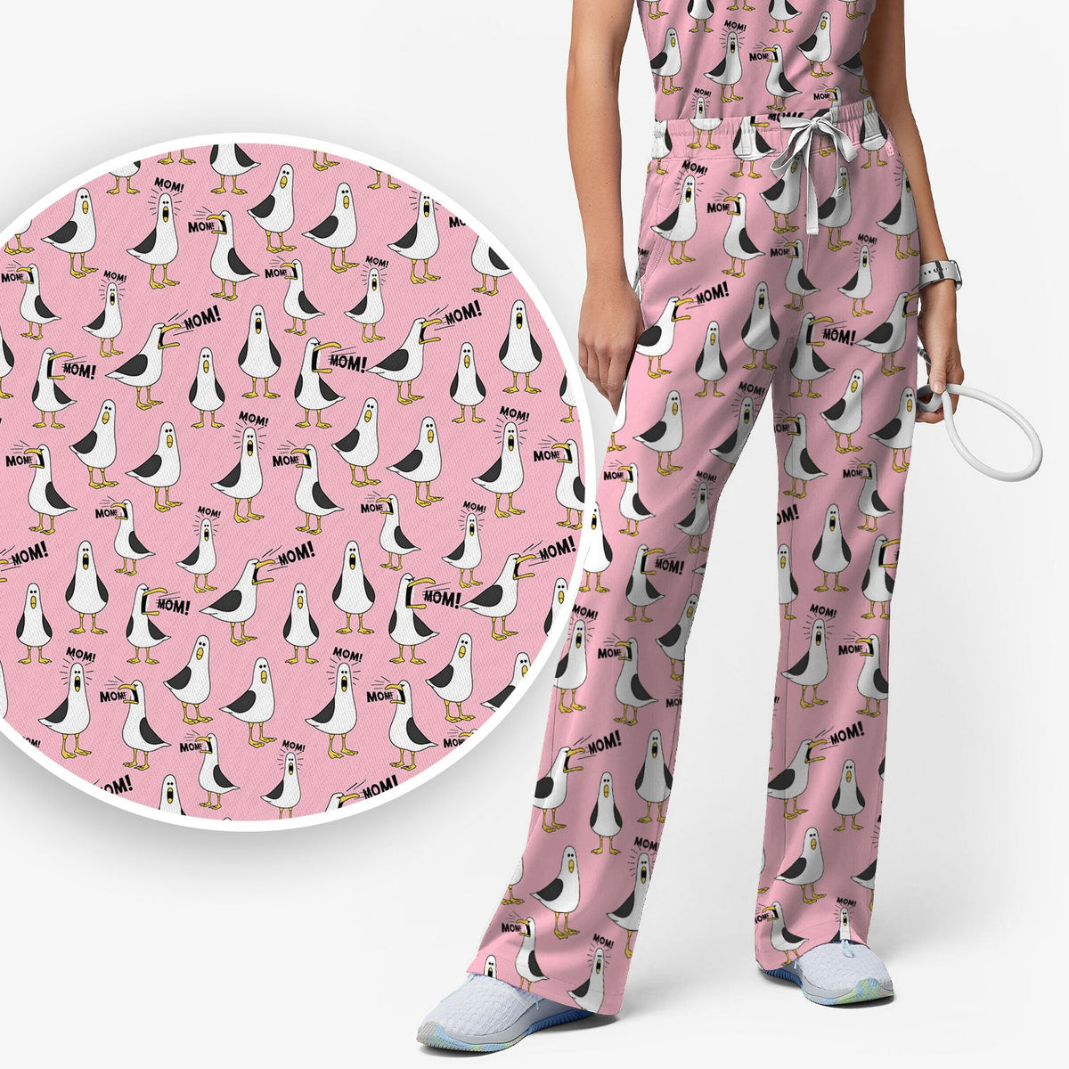 Seagull Mom Nurse Scrub Set