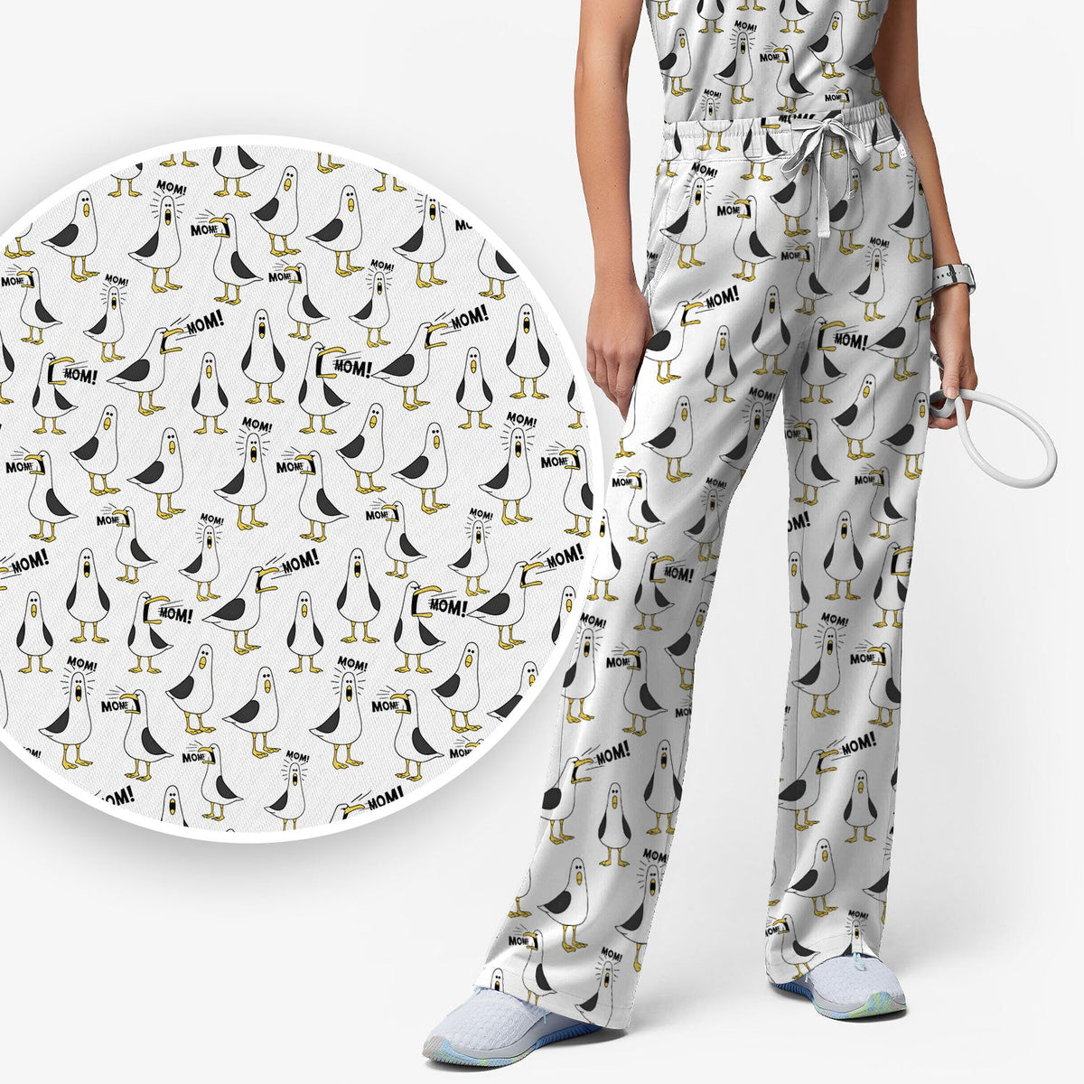 Seagull Mom Nurse Scrub Set