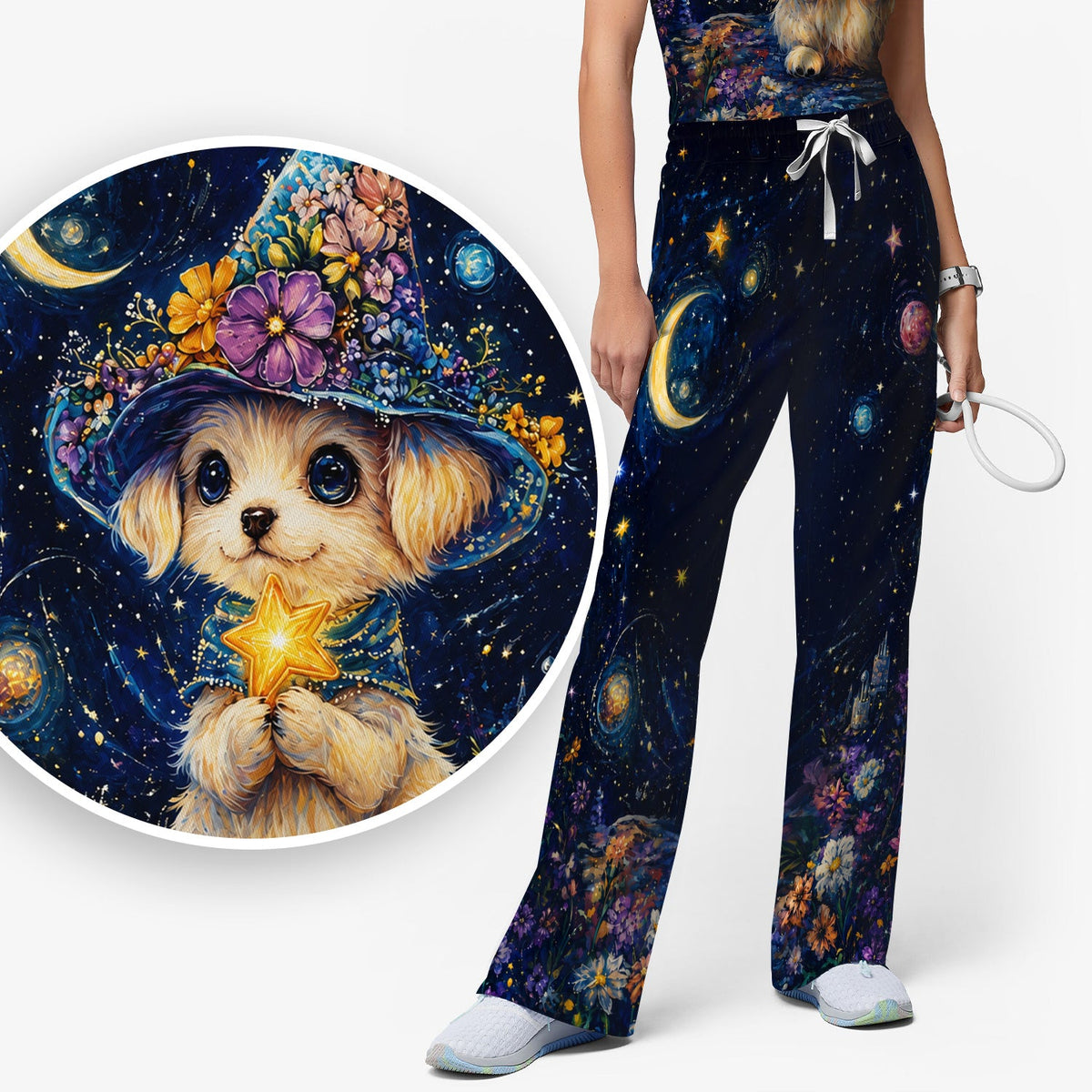 Puppy Wizard Nurse Scrub Set