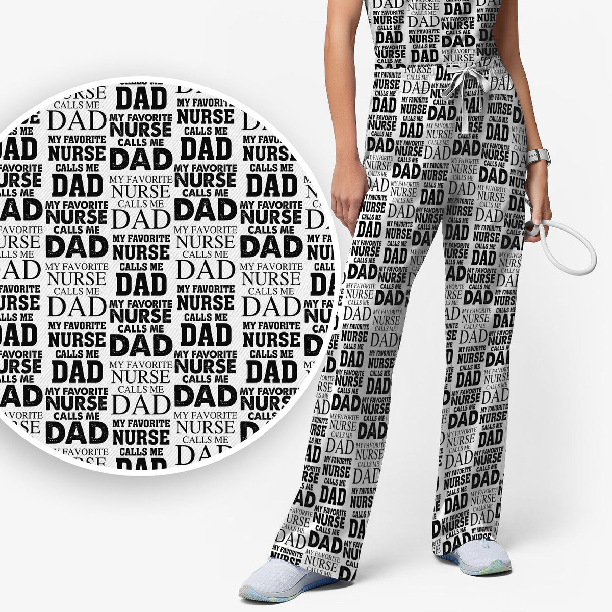 Favorite Nurse Calls Dad Scrub Set