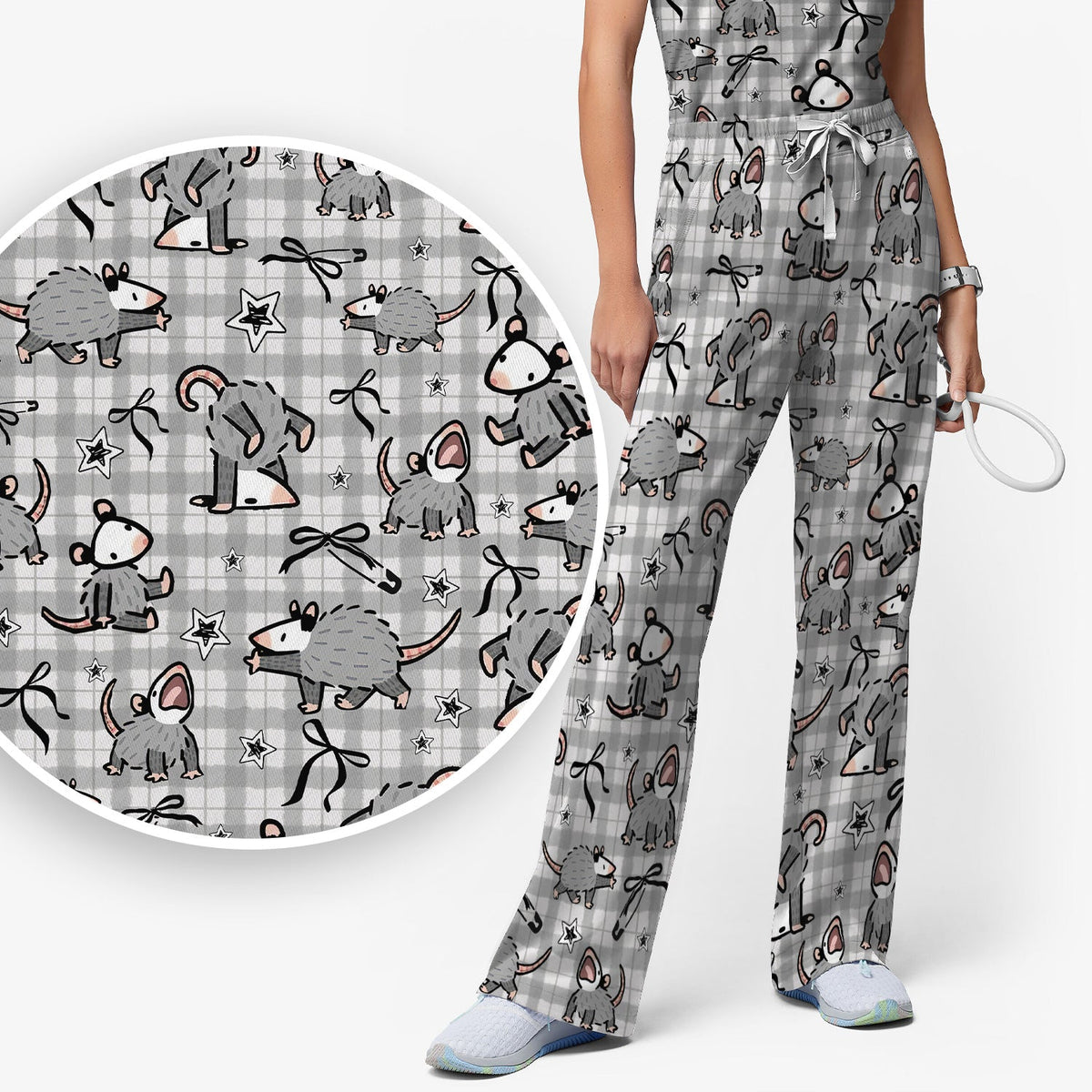 Mouse Cartoon Nurse Scrub Set
