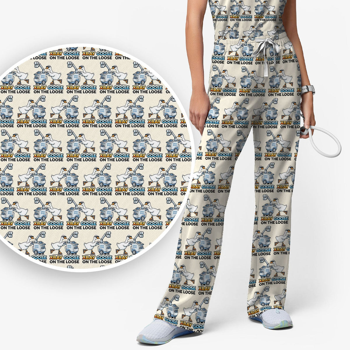 Xray Goose On The Loose Nurse Scrub Set