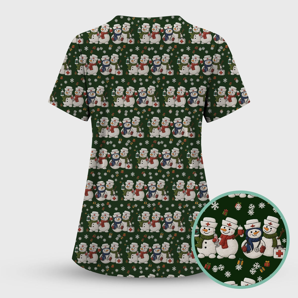 Snowman Nurse Scrub Set - Christmas Gift