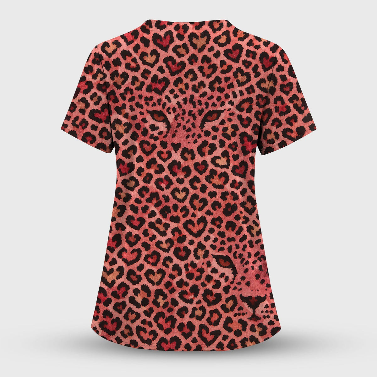 Leopard Pink Nurse Scrub Set