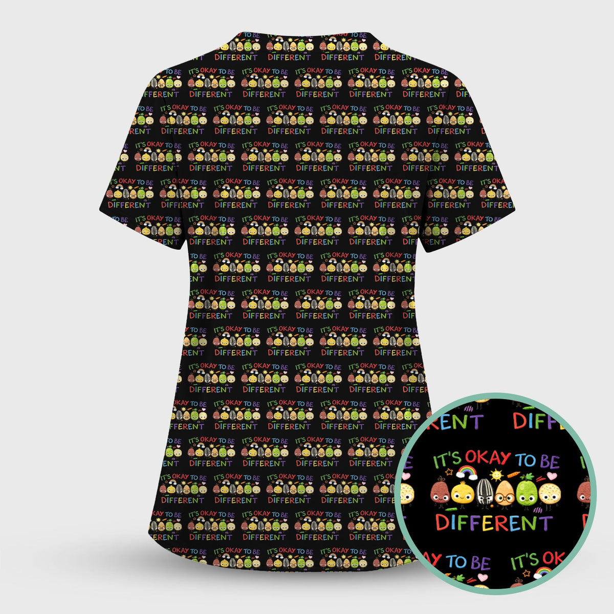 Autism Awareness It's OK To Be Different Nurse Scrub Set