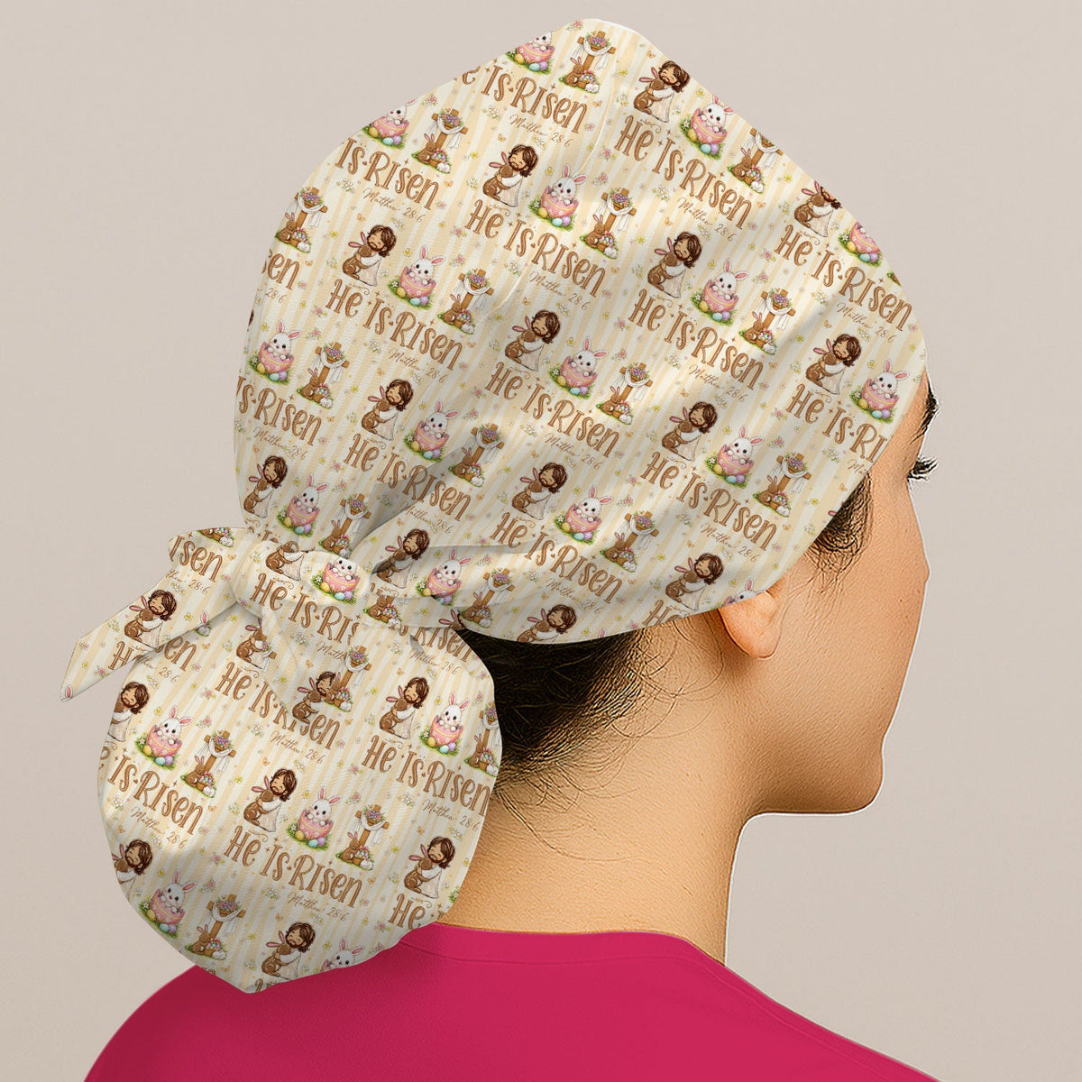 Risen Jesus Scrub Cap - Easter Gift For Nurse