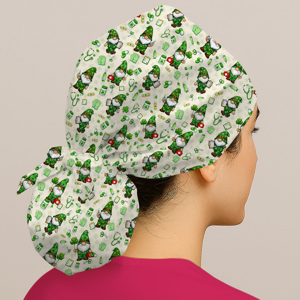 St Patrick Gnome Scrub Cap