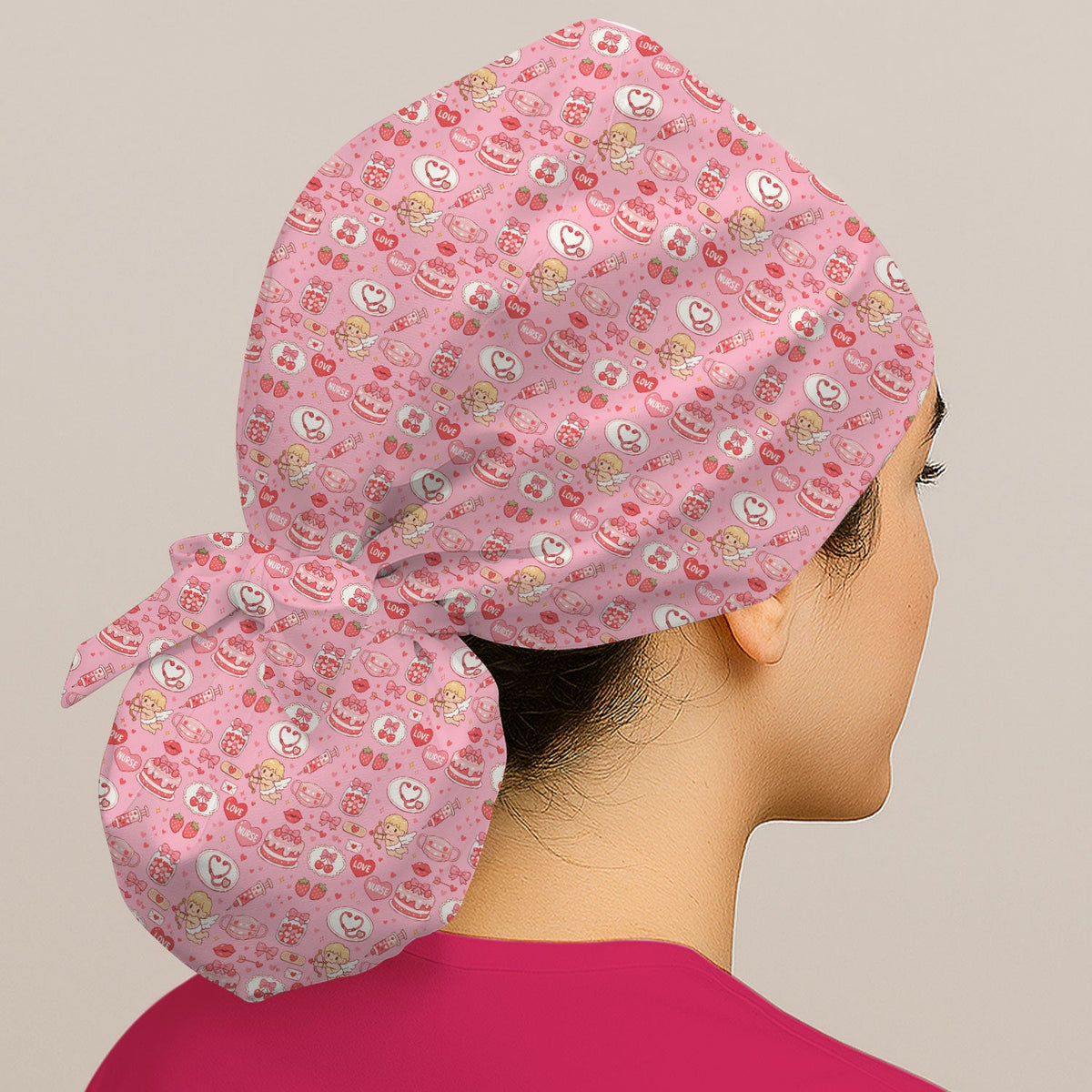 Cupid Valentine Love Scrub Cap