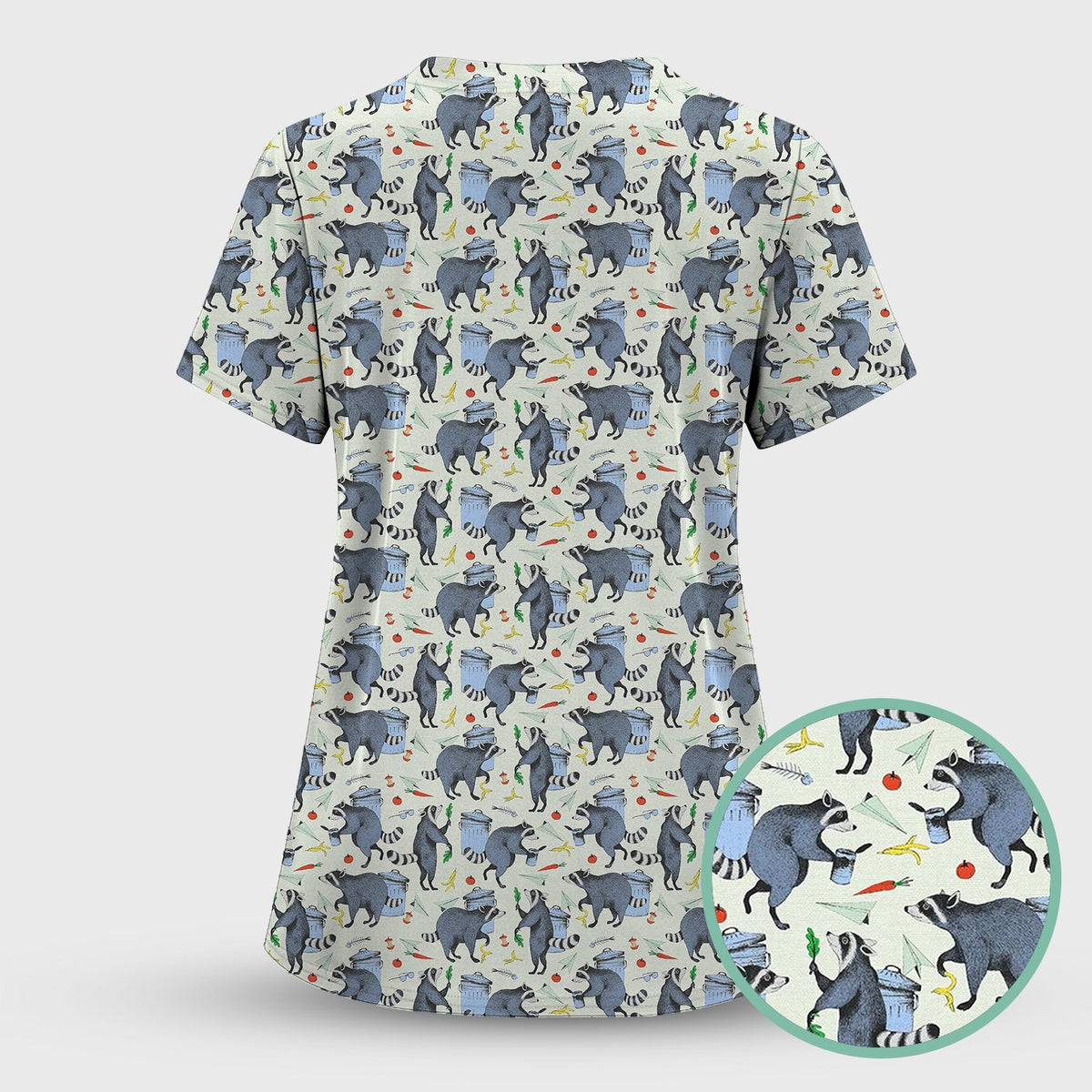 Raccoon Trash Nurse Scrub Set