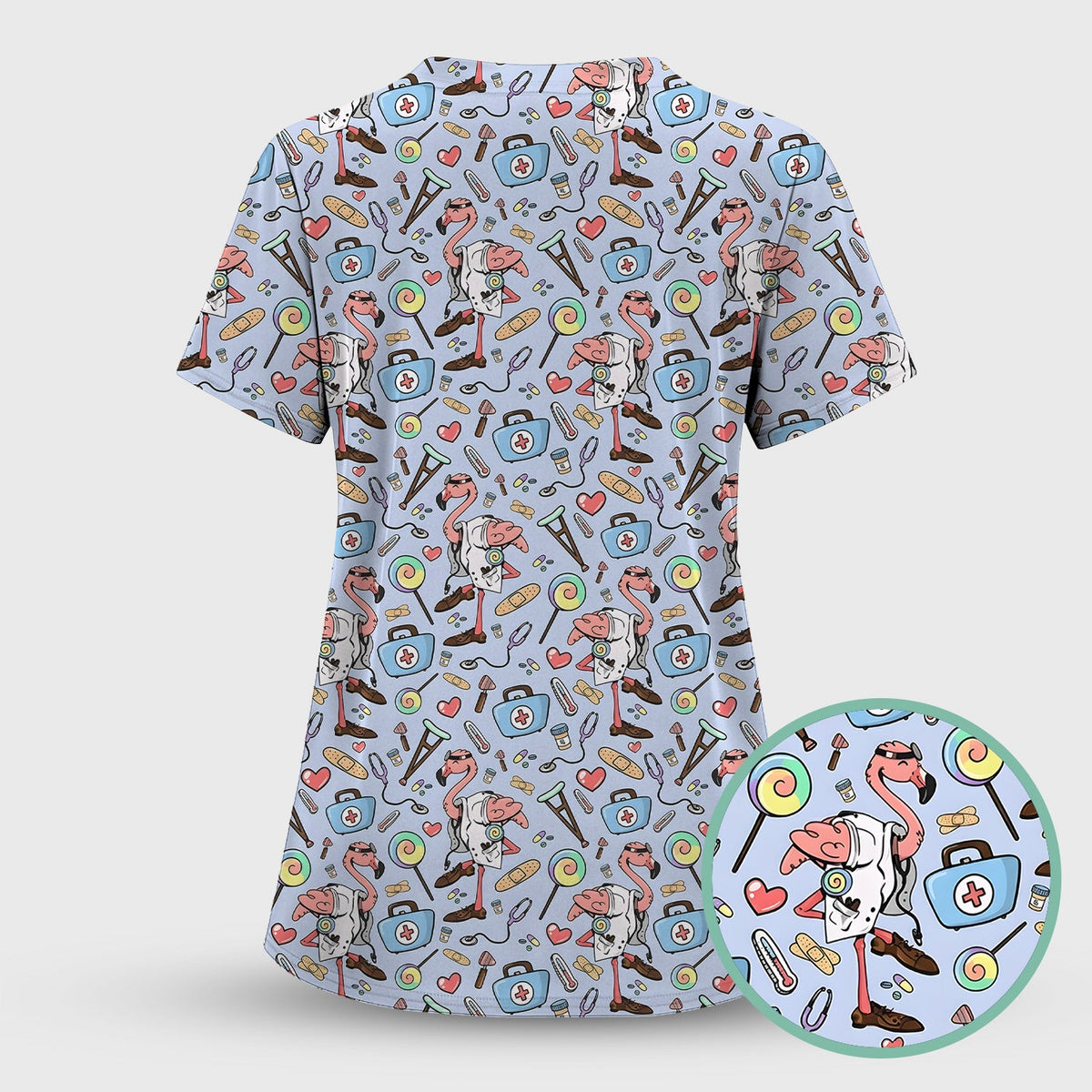 Flamingo Medical Nurse Scrub Set