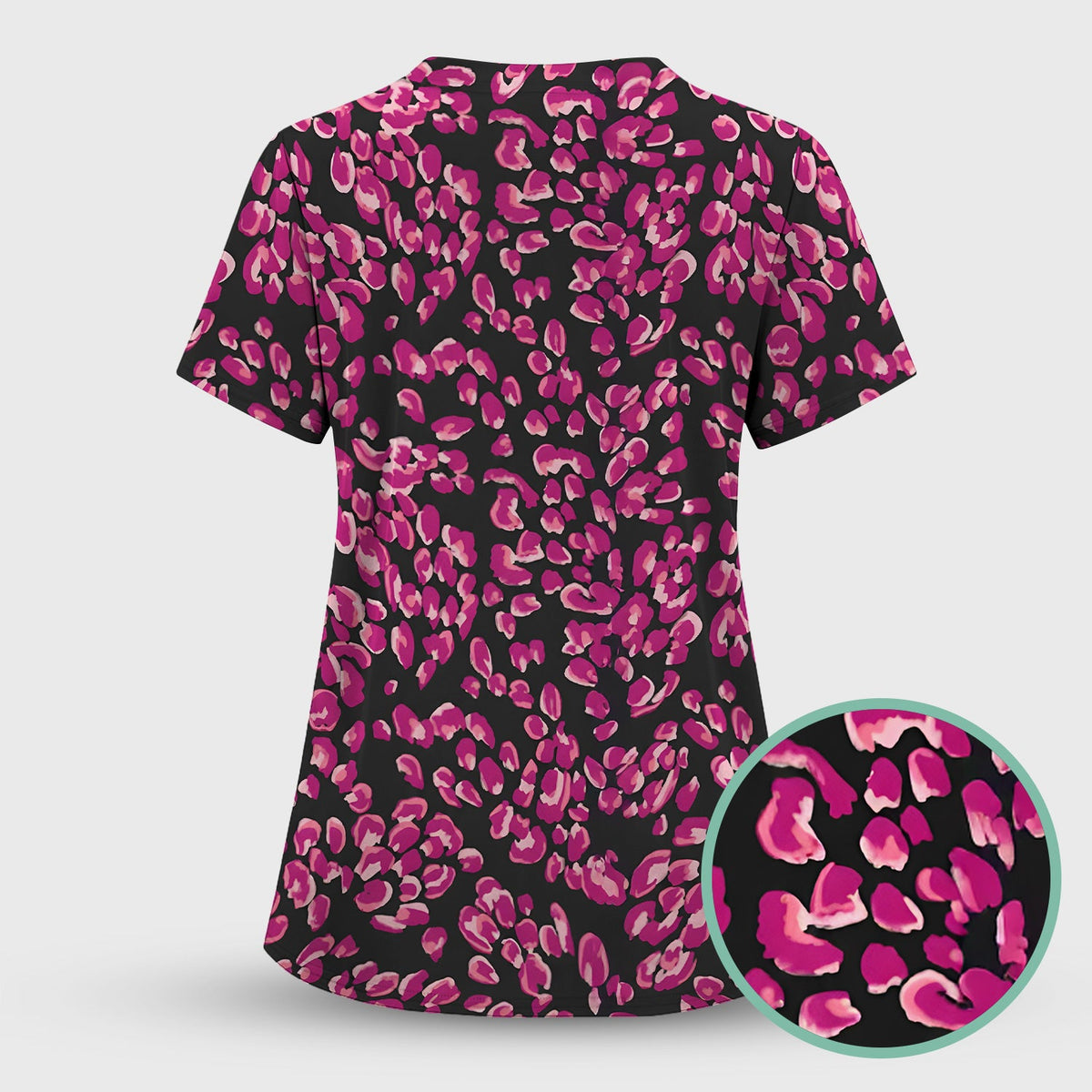 Falling Pink Rose Petals Nurse Scrub Set