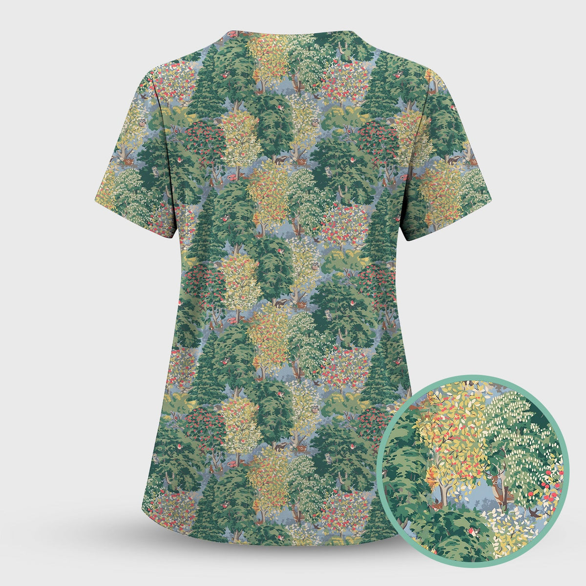 Forest Landscape Nurse Scrub Set