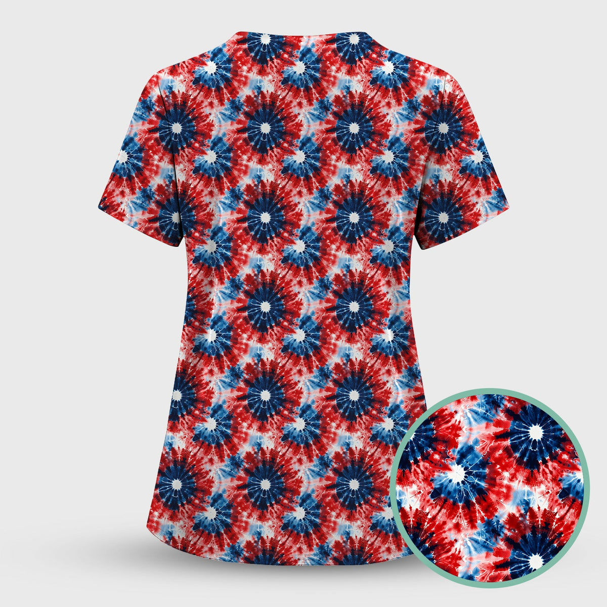 Nurse Tie Dye Firework Burst Scrub Set