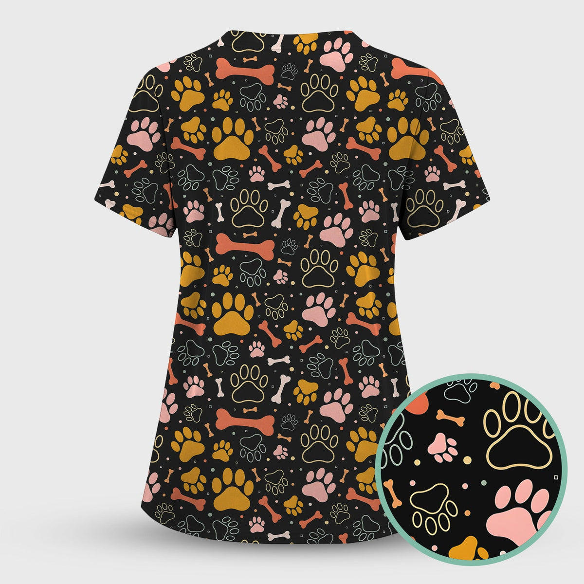 Paw Print Dog Nurse Scrub Set