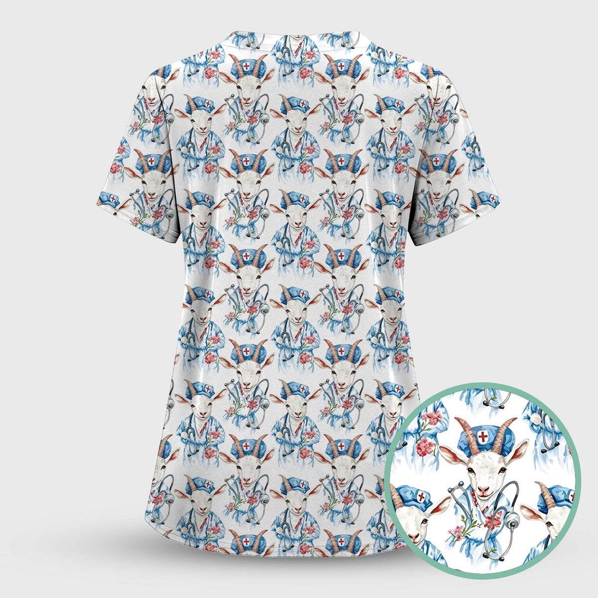 Goat Lover Nurse Scrub Set