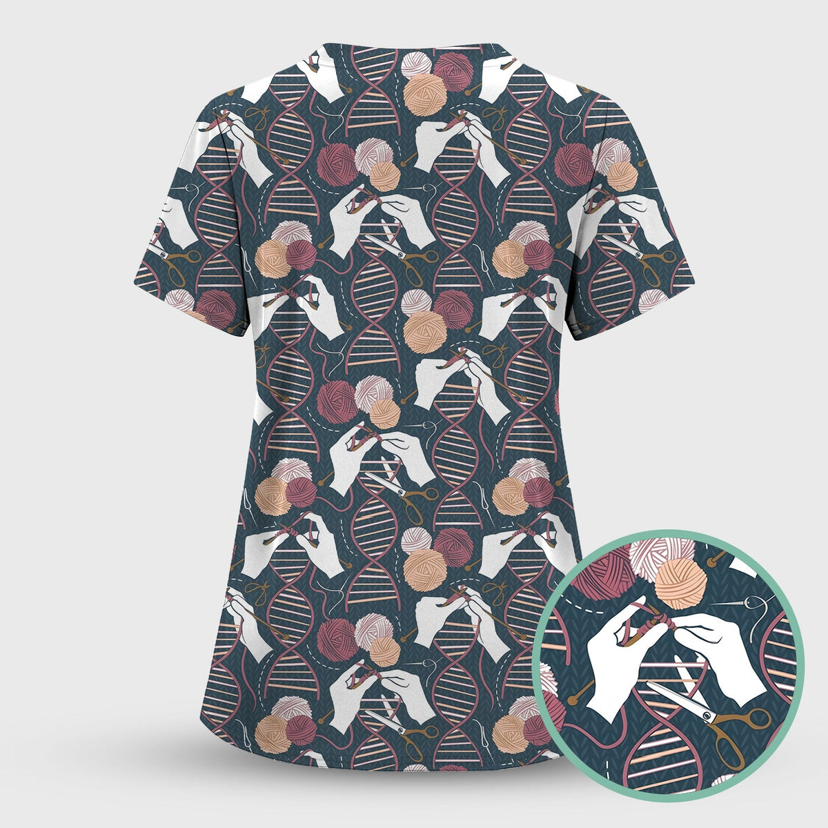 DNA Helix Yarn Nurse Scrub Set