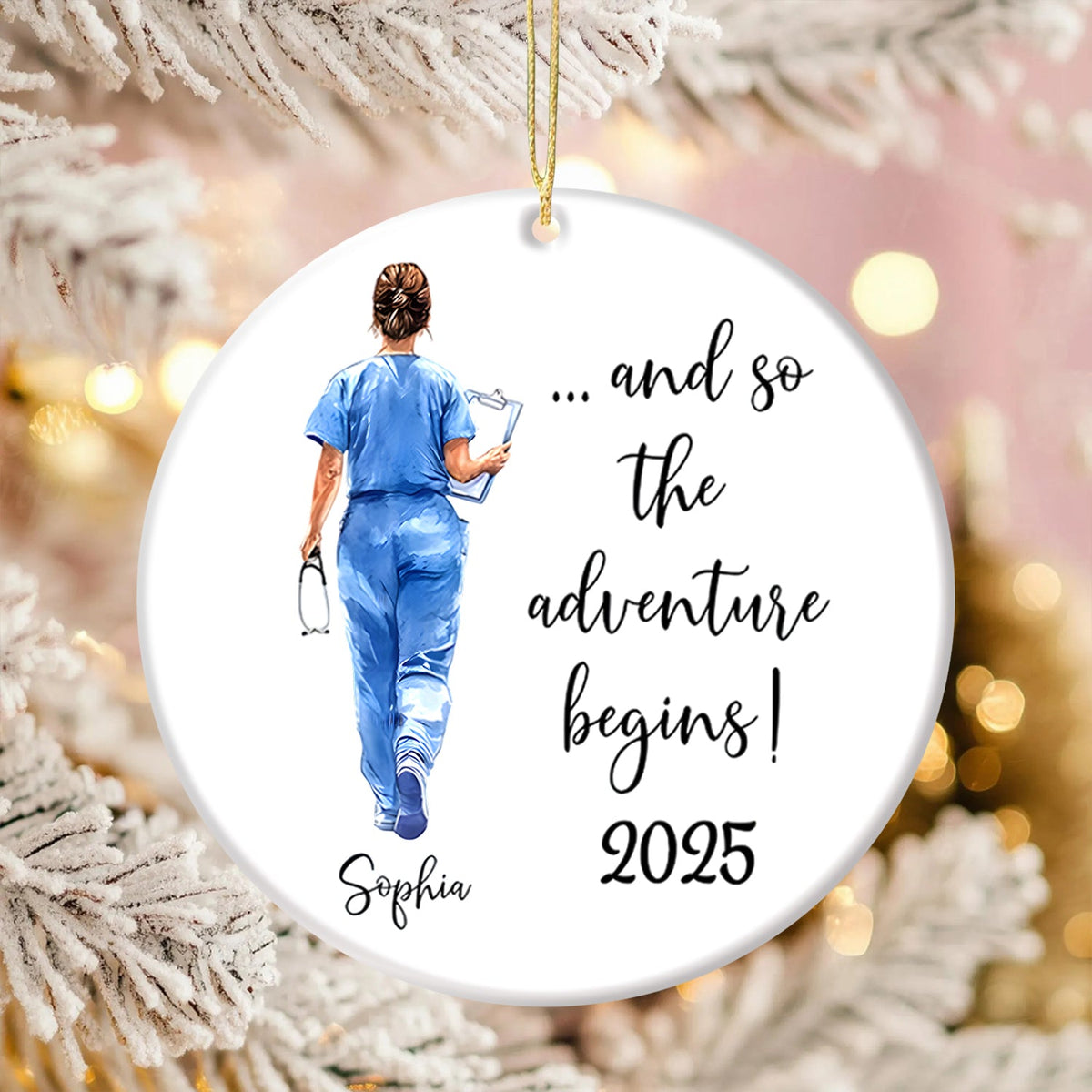 Personalized Nurse Graduation Christmas Ornament