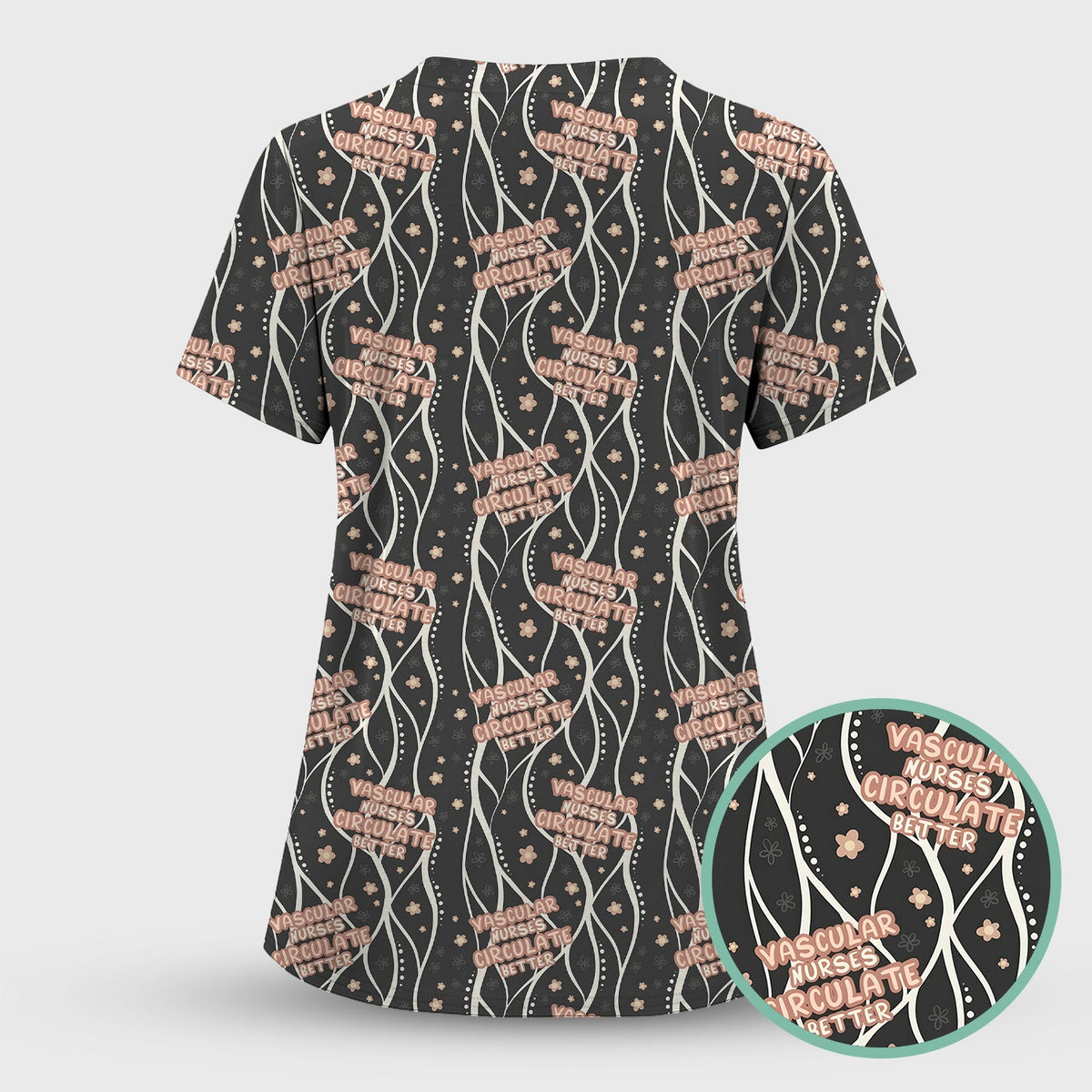 Vascular Nurse Circulation Awareness Scrub Set