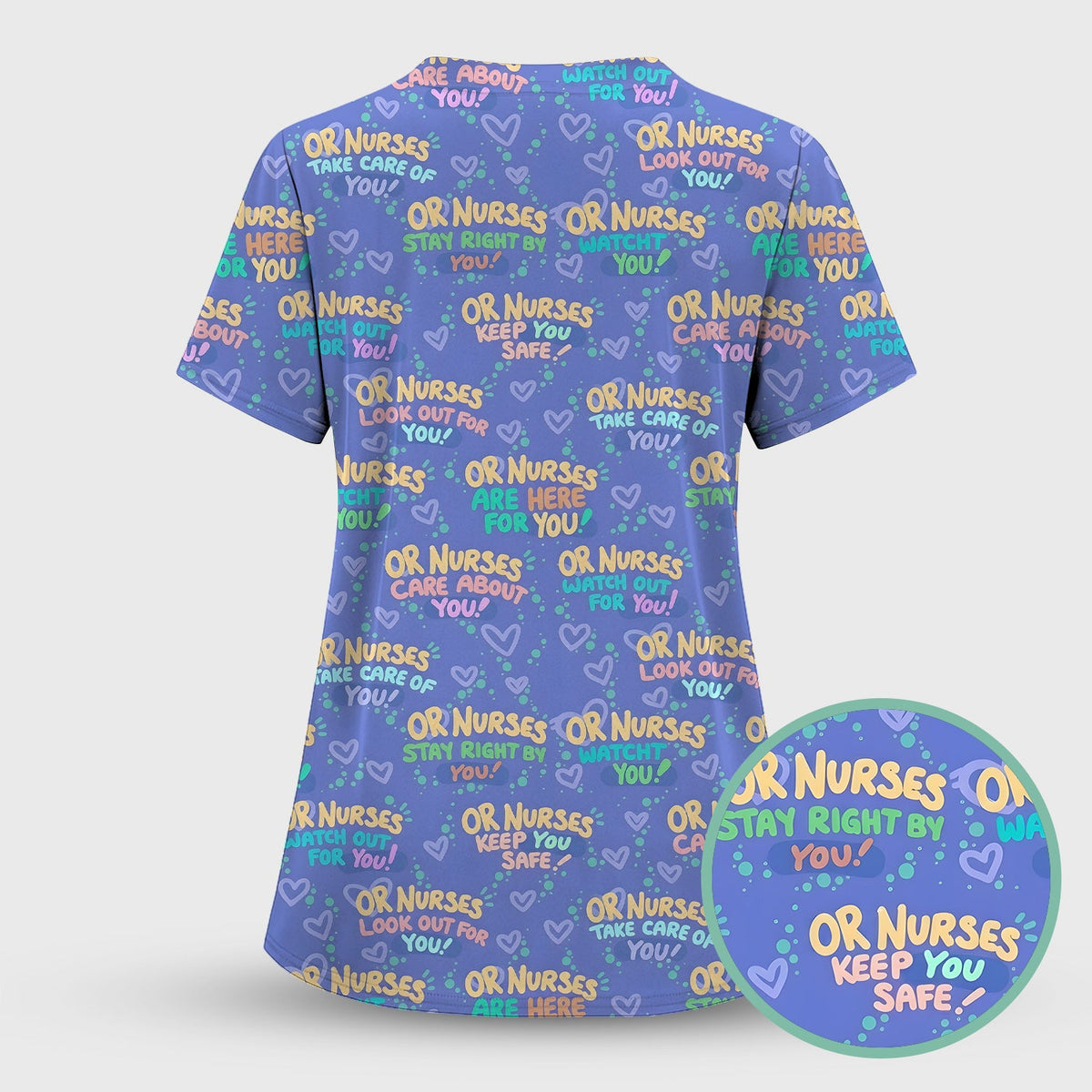Nurse Quote Care Message Scrub Set