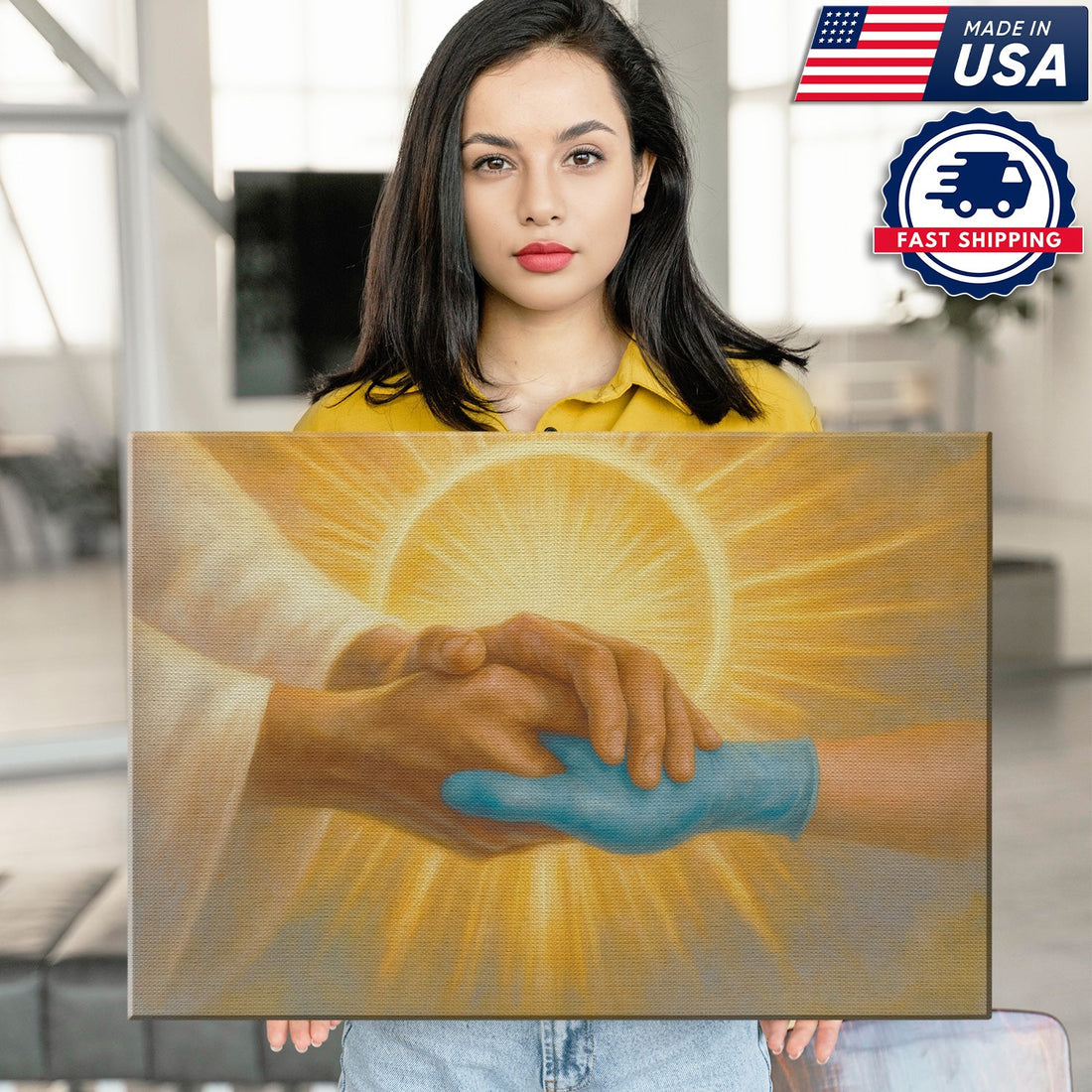 Healing Hand Of God Nurse Canvas